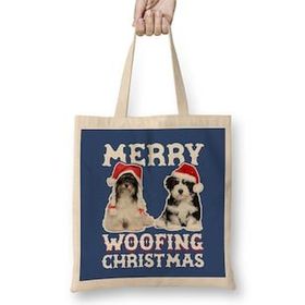 Humuts Merry Woofing Christmas Dogs Bez Kadın Günlük Çanta