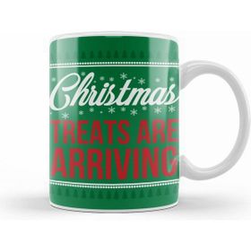 Humuts Merry Xmas Christmas Treats Beyaz Porselen Kupa Bardak