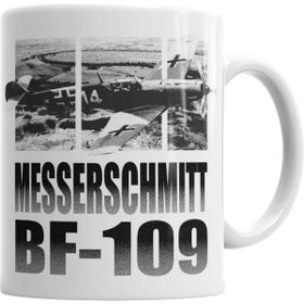 Humuts Messerschmitt BF-109 Beyaz Porselen Kupa Bardak