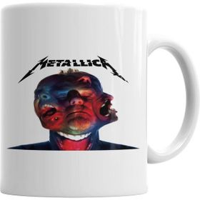 Humuts Metallica Hardwired 2 Beyaz Porselen Kupa Bardak