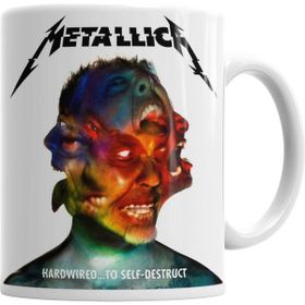 Humuts Metallica Hardwired Beyaz Porselen Kupa Bardak