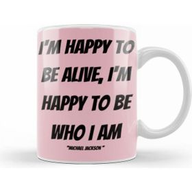 Humuts Michael Jackson Quotes Art Gift Vintage Retro Style Beyaz Kupa