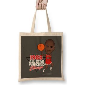 Humuts Michael Jordan 1988 All Star Weekend Bez Uzun Saplı Açık Bej Rengi Çanta