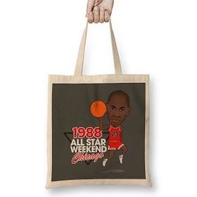 Humuts Michael Jordan 1988 All Star Weekend Bez Uzun Saplı Açık Bej Rengi Çanta