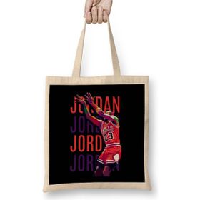 Humuts Michael Jordan Açık Bej Uzun Saplı Bez Çanta