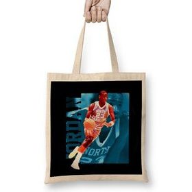 Humuts Michael Jordan Young Mj Açık Bej Uzun Saplı Bez Çanta