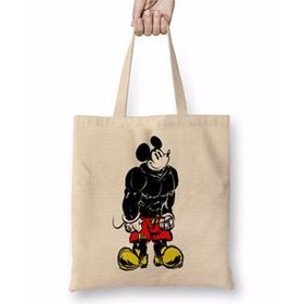 Humuts Mickey Fitness Bez Uzun Saplı Açık Bej Rengi Çanta