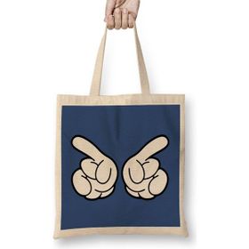 Humuts Mickey Mouse Hands Conducting Bez Uzun Saplı Açık Bej Rengi Çanta