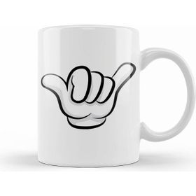 Humuts Mickey Mouse Hang Loose Sign Beyaz Kupa