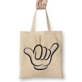 Humuts Mickey Mouse Hang Loose Sign Bez Uzun Saplı Açık Bej Rengi Çanta