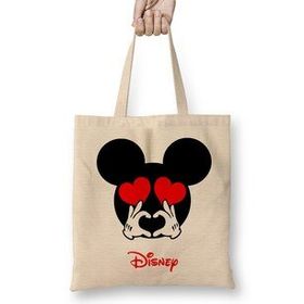 Humuts Mickey Mouse Miki Fare Disnep Bez Uzun Saplı Açık Bej Rengi Çanta