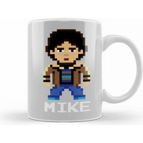 Humuts Mike Wheeler Stranger Things Pixel Character Beyaz Kupa