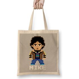 Humuts Mike Wheeler Stranger Things Pixel Character Bez Uzun Saplı Açık Bej Rengi Çanta