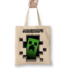 Humuts Minecraft Creeper Bez Uzun Saplı Açık Bej Rengi Çanta