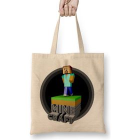 Humuts Minecraft Wtf Bez Uzun Saplı Açık Bej Rengi Çanta