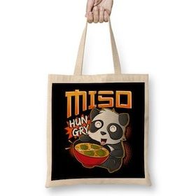 Humuts Miso Hungry Kawaii Panda Cute Anime Noodles Ramen Bez Kadın Günlük Çanta