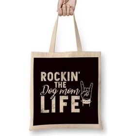 Humuts Mom Dogs Life Dog Owner Puppy Mother Animal Lover Pets Bez Uzun Saplı Açık Bej Rengi Çanta