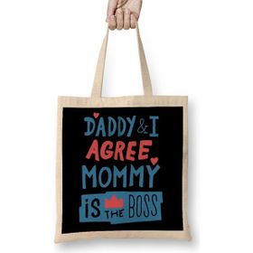 Humuts Mom Is The Boss Bez Uzun Saplı Açık Bej Rengi Çanta