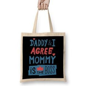 Humuts Mom Is The Boss Bez Uzun Saplı Açık Bej Rengi Çanta