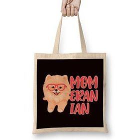 Humuts Momeranian Pomeranian Mom Pommy Pom German Spitz Puppy Pet Bez Kadın Günlük Çanta