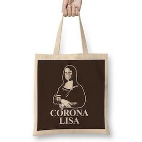 Humuts Mona Lisa Virus Pun Bez Kadın Günlük Çanta