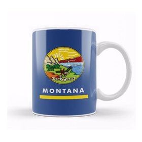 Humuts Montana State Flag Kupa Bardak