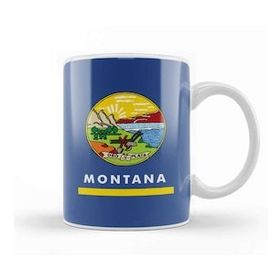 Humuts Montana State Flag Kupa Bardak