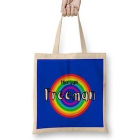 Humuts Morgan Freeman- Retro Rainbow Style Bez Kadın Günlük Çanta