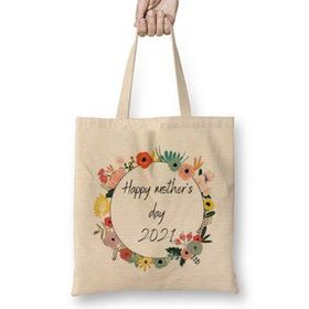 Humuts Mothers Day 2021 Farmer Gifts Happy Mothers Day 2021 Bez Uzun Saplı Açık Bej Rengi Çanta