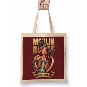 Humuts Moulin Rouge Satine Açık Bej Uzun Saplı Bez Çanta