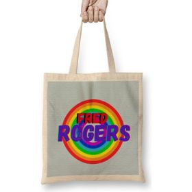 Humuts Mr Fred Rogers Quotes - Vintage Retro Style Art Bez Çanta