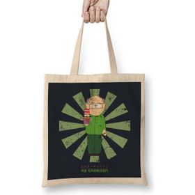 Humuts Mr Garrison Retro Japanese South Park Açık Bej Uzun Saplı Bez Çanta