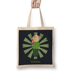 Humuts Mr Garrison Retro Japanese South Park Açık Bej Uzun Saplı Bez Çanta