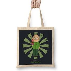 Humuts Mr Garrison Retro Japanese South Park Açık Bej Uzun Saplı Bez Çanta