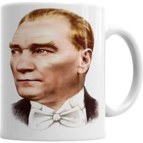Humuts Mustafa Kemal Atatürk 04 Porselen Beyaz Kupa Bardak