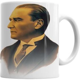Humuts Mustafa Kemal Atatürk 05 Porselen Beyaz Kupa Bardak