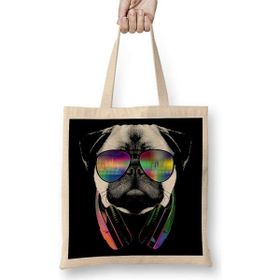 Humuts Müzik Pug Müzikli Pug Köpek Bez Çanta