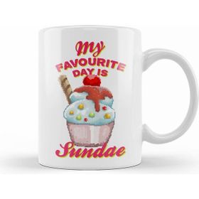 Humuts My Favourite Day Is Sundae Ice Cream Pixel Art Kupa Bardak