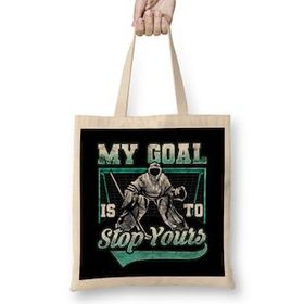 Humuts My Goal Is To Stop Yours Hockey Funny Hockey Defender Denying Goals Bez Çanta
