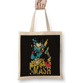 Humuts My Hero Academia Smash Açık Bej Uzun Saplı Bez Çanta