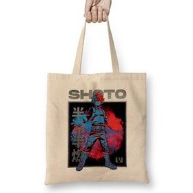 Humuts My Hero Academia Todoroki Shoto 01 Açık Bej Uzun Saplı Bez Çanta