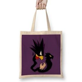 Humuts My Hero Academia Tokoyami Faces Açık Bej Uzun Saplı Bez Çanta