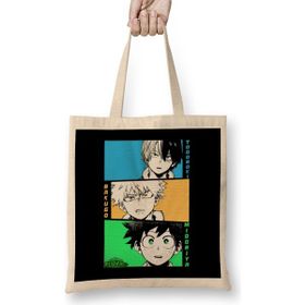 Humuts My Hero Academia Trio Todorori Midoriya Bakugo Bez Uzun Saplı Açık Bej Rengi Çanta