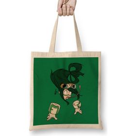 Humuts My Hero Academia Tsuyu Face Açık Bej Uzun Saplı Bez Çanta
