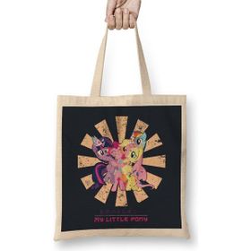 Humuts My Little Pony Retro Japanese Açık Bej Uzun Saplı Bez Çanta