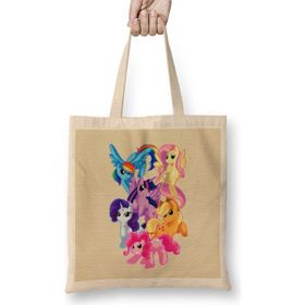 Humuts My Little Pony The Mane 6 Açık Bej Uzun Saplı Bez Çanta