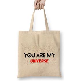 Humuts My Universe Bts Army Açık Bej Uzun Saplı Bez Çanta