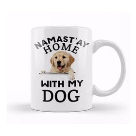 Humuts Namastay Home With My Dog Best Dog Dad Ever Köpek Kupa Bardak