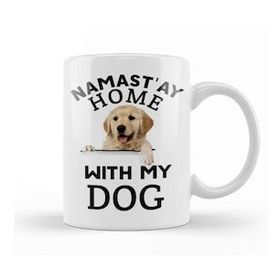 Humuts Namastay Home With My Dog Best Dog Dad Ever Köpek Kupa Bardak
