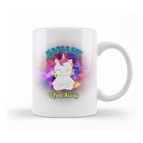 Humuts Namaste 6 Feet Away Unicorn Kupa Bardak